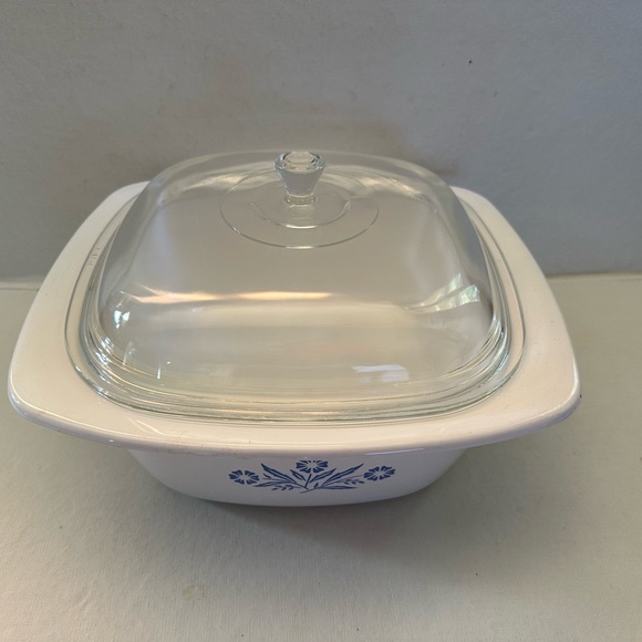 COPY - VINTAGE CORNING WARE BLUE CORNFLOWER 5QT DUTCH OVEN CASSEROLE P-34 W/ LID - Picture 3 of 6